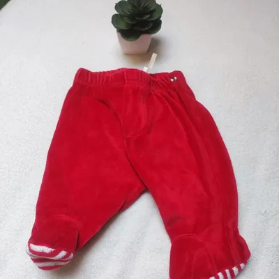 Pantalon de pyjama velours rouge - Taille 1 mois - Orchestra